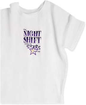 White Nurse Mates Night Shift Tee Shirt